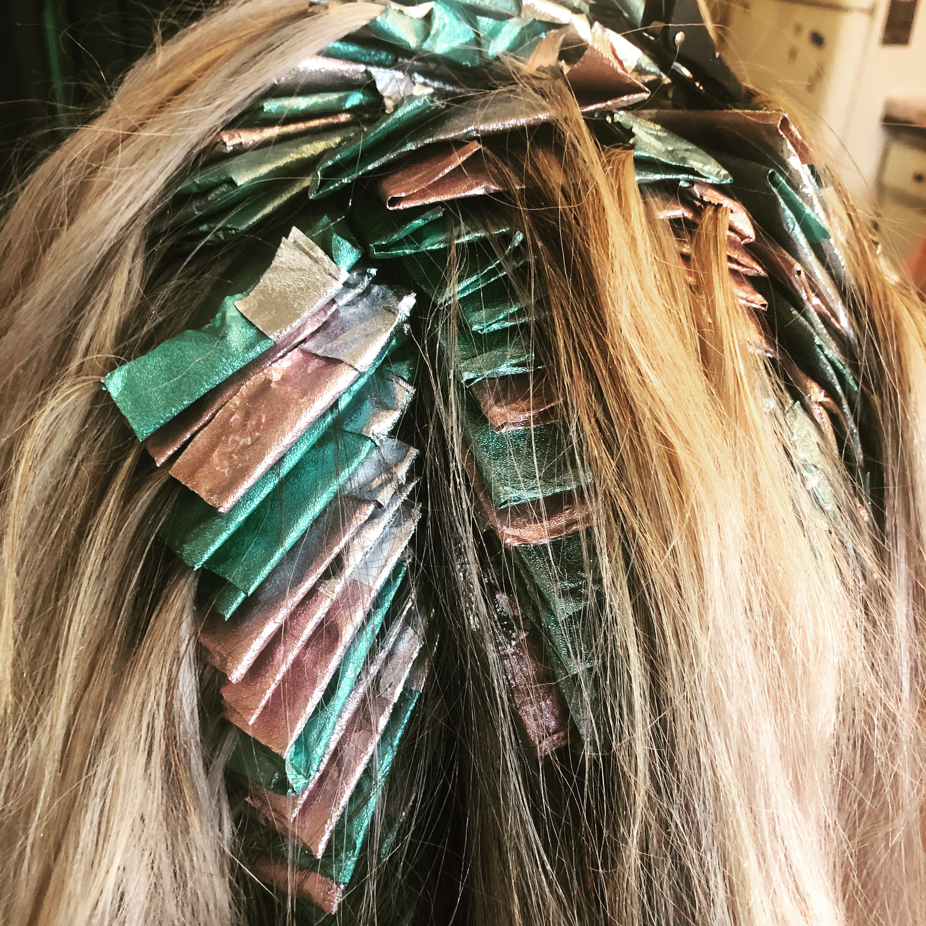 Hair Clips Foils Highlights Back
