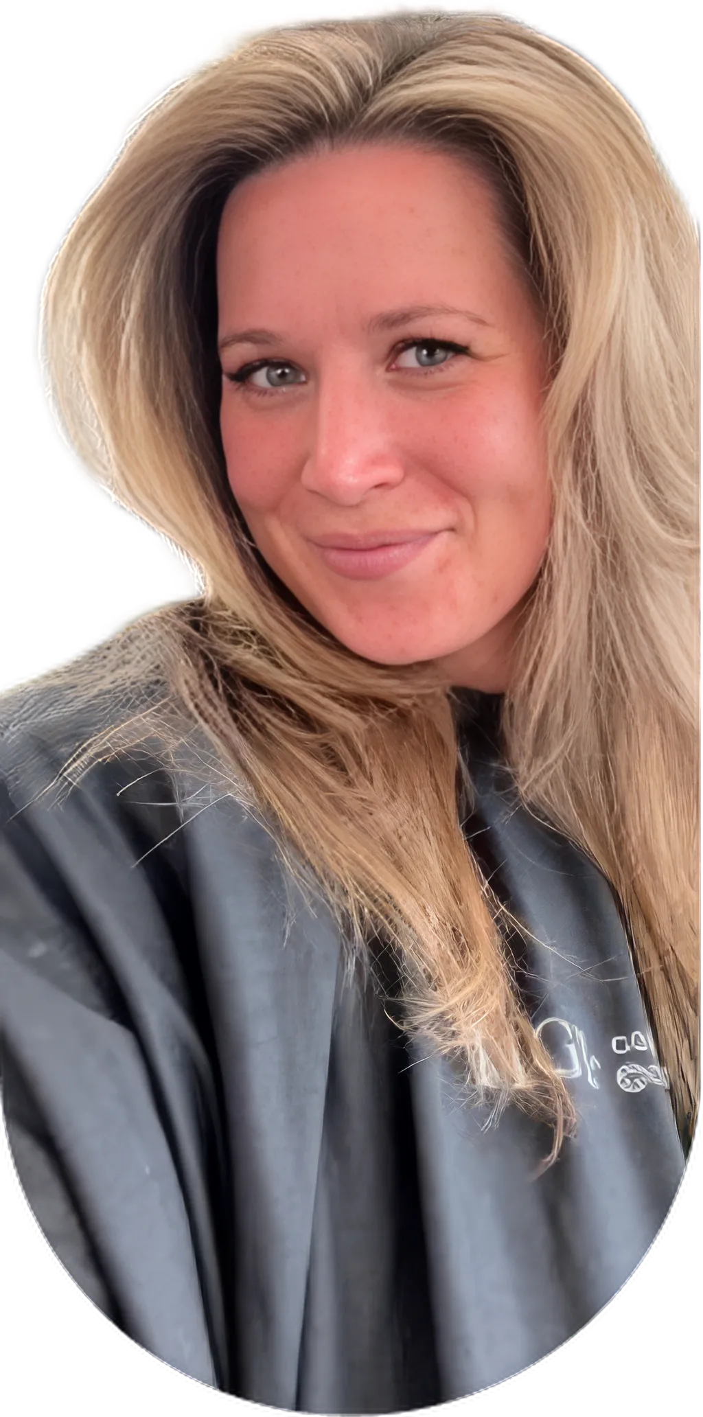 Hair transformation front view