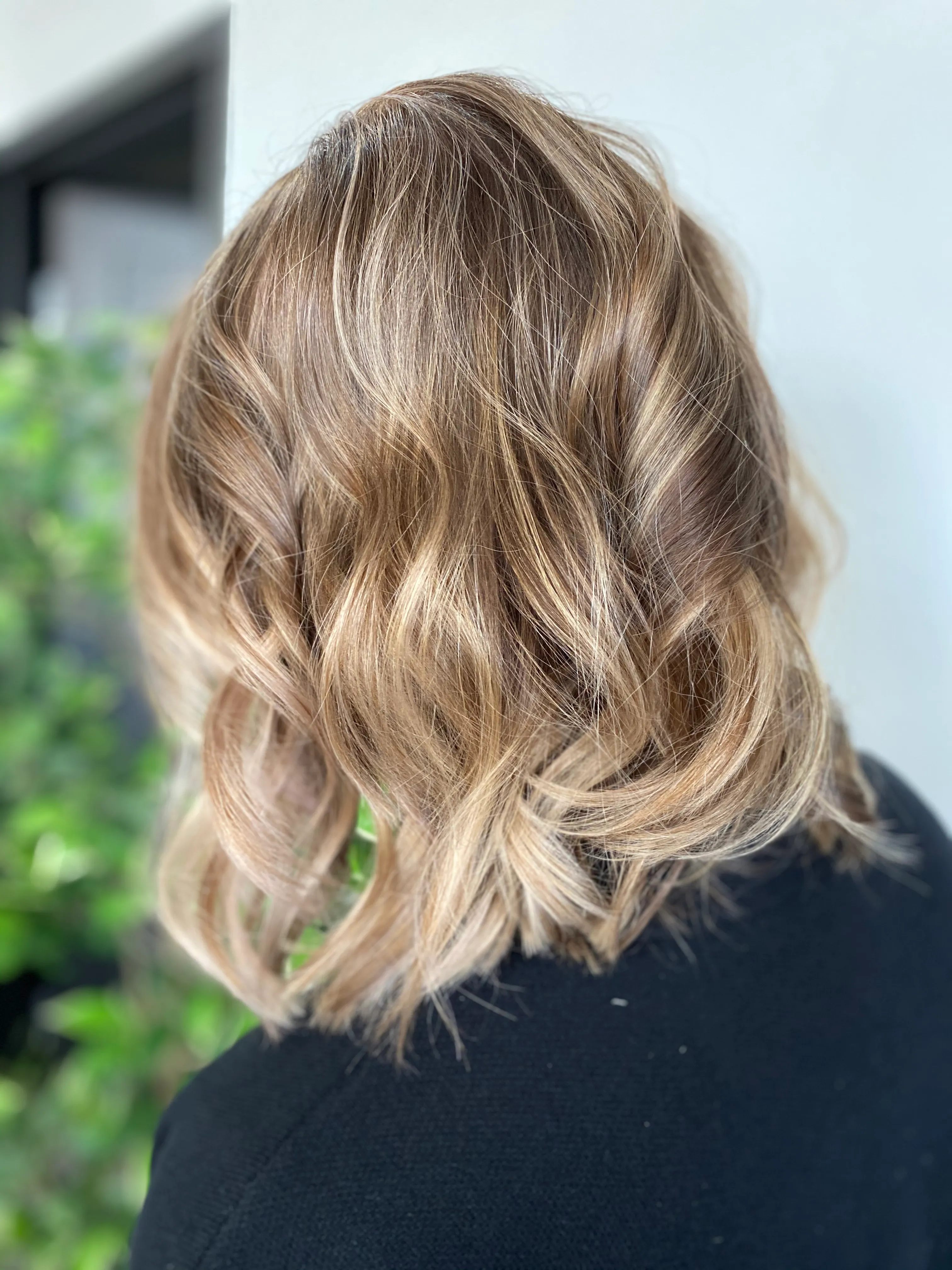 Blonde highlights back view