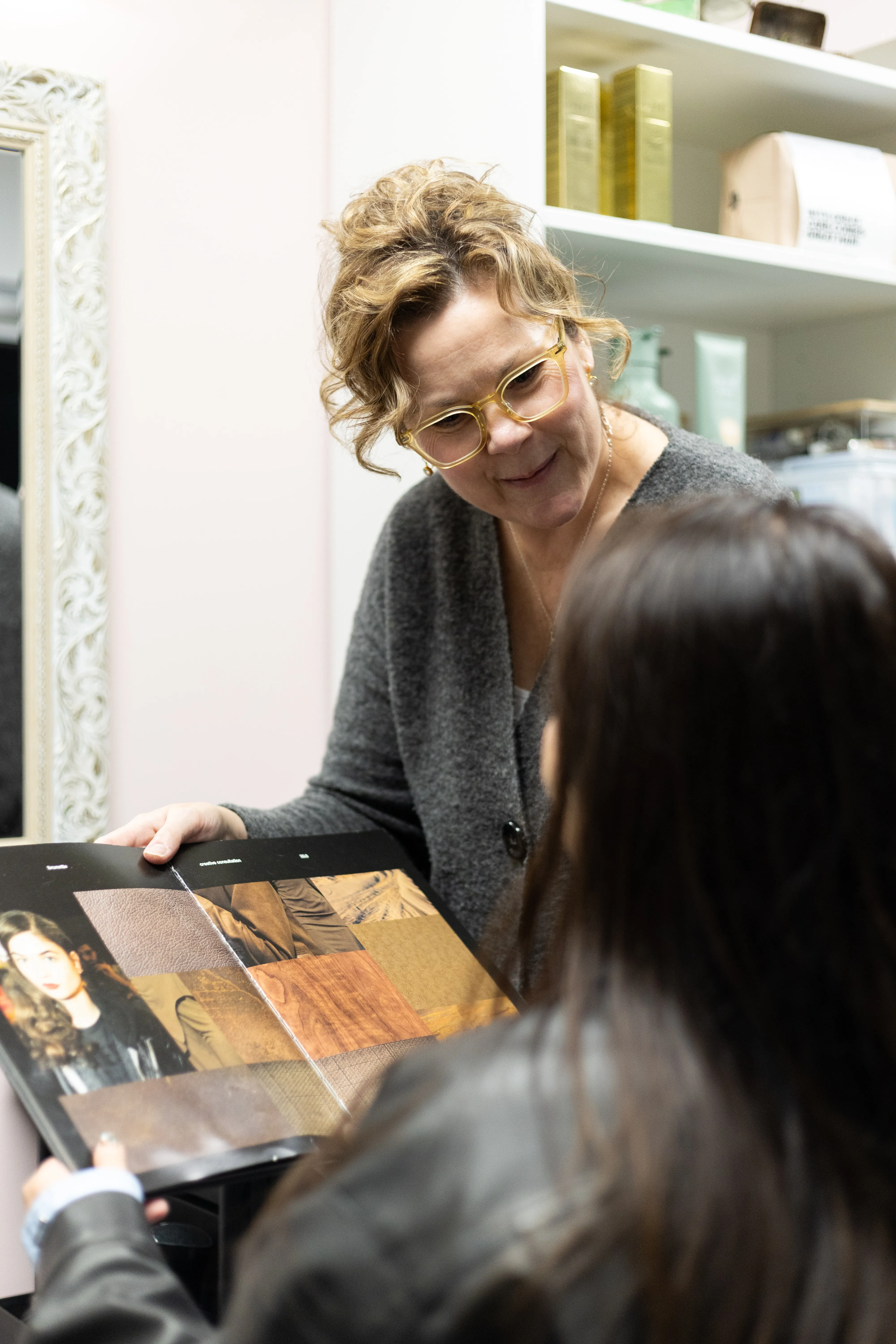 Magazine catalogue selection confirmation close portrait