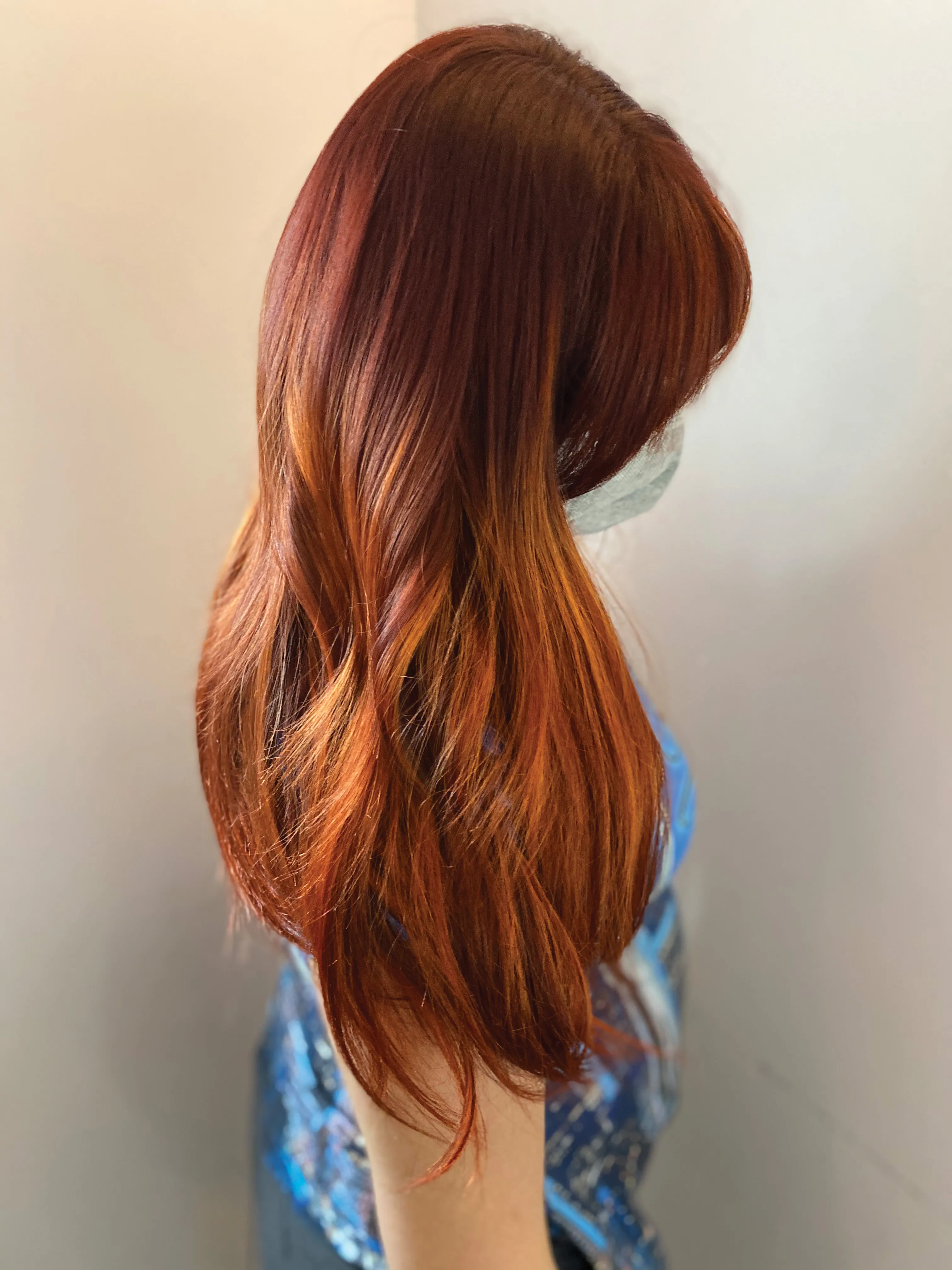 Red Hair Facemask Side