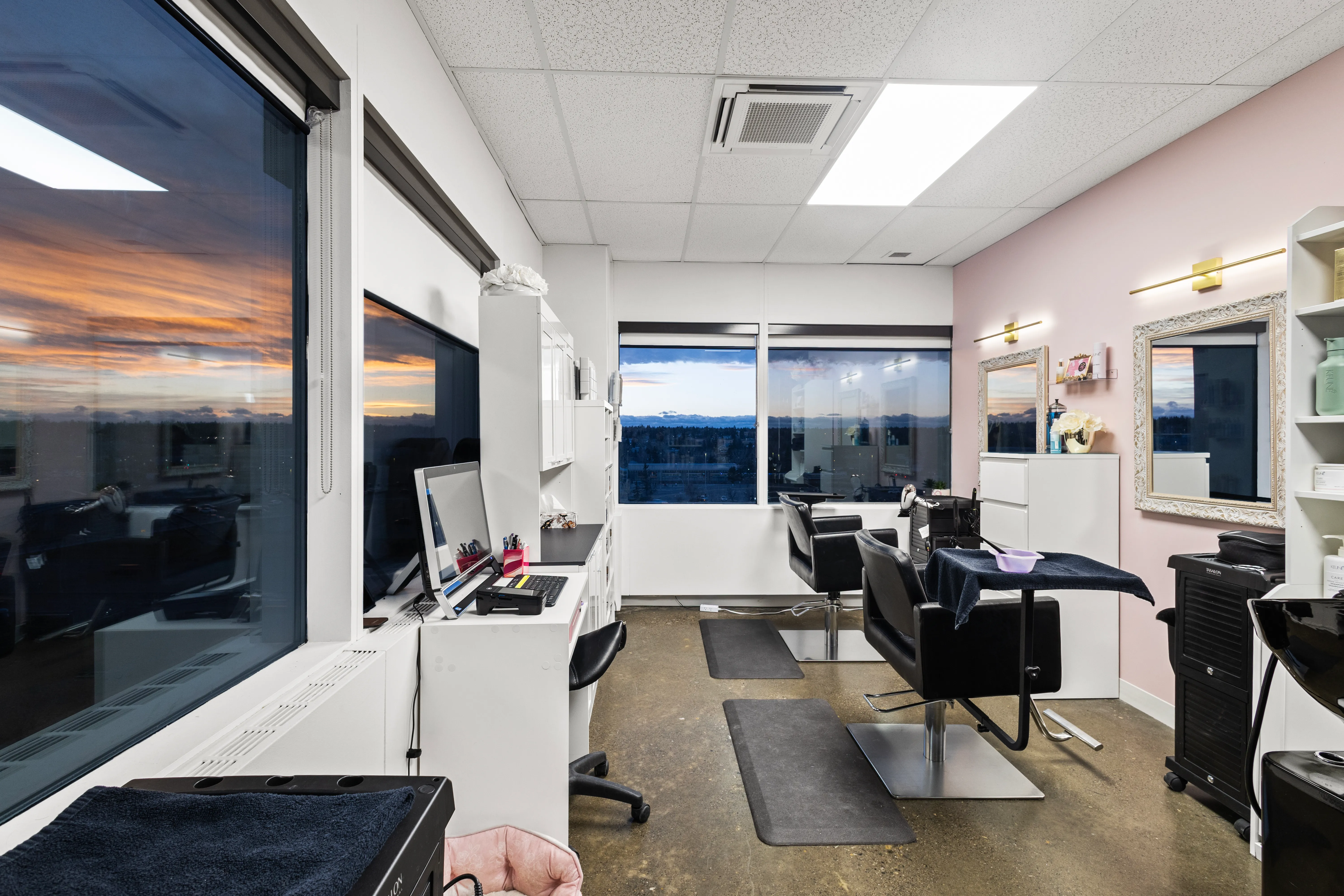 Studio window with mountain view